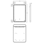 nuie Hydrus 700mm x 500mm LED Black Framed Mirror