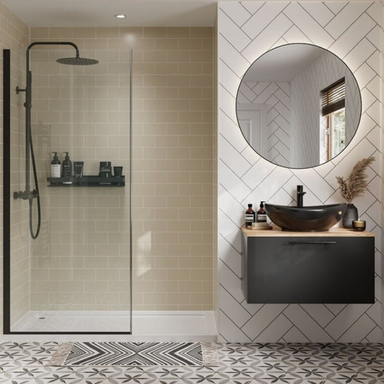 Multipanel Tile Collection Alpine White Herringbone (410x123) (01100)