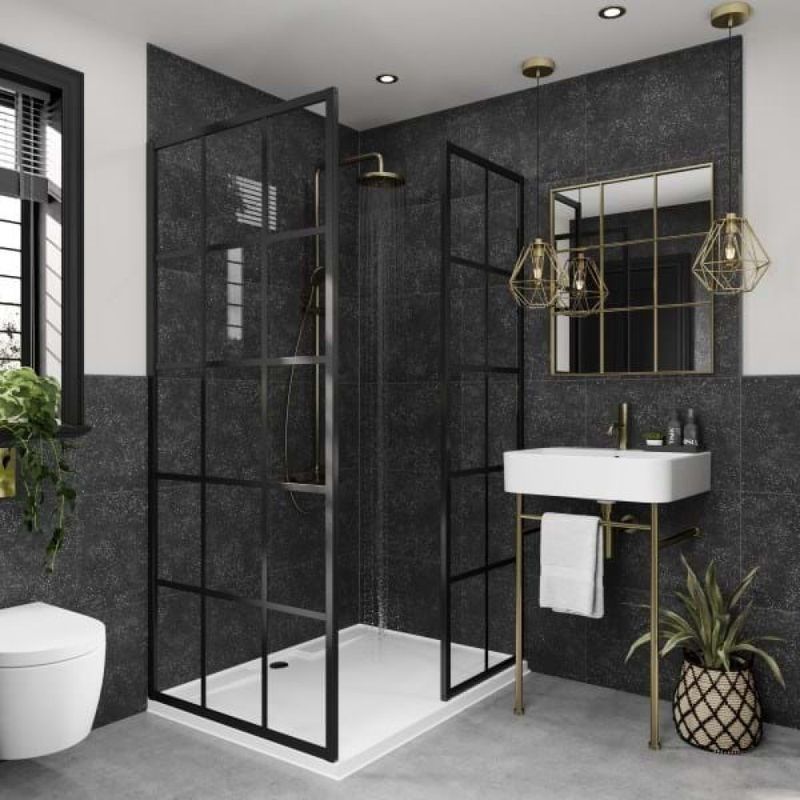 Multipanel Tile Collection Black Mineral Tile (580x400) (0490)