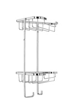 Croydex Small Two-Tier Corner Shower Basket – Chrome