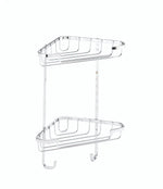 Croydex Small Two-Tier Corner Shower Basket – Chrome