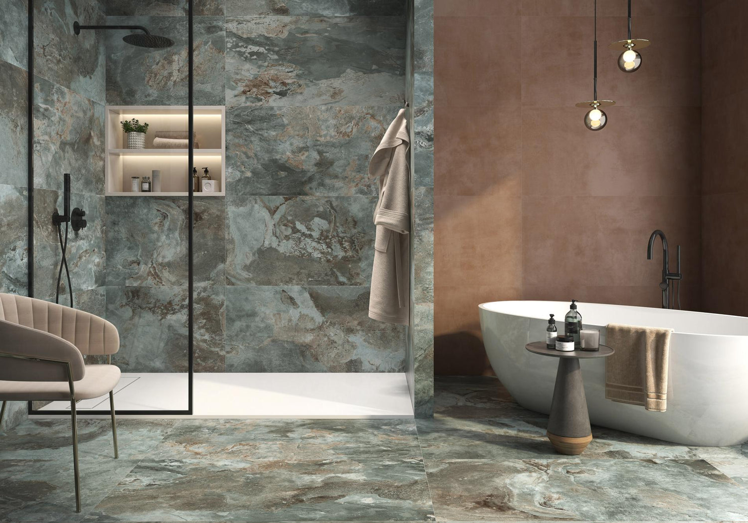 Slate Way Semi Polished Wall & Floor Tile 60x120 - £34.99 m2