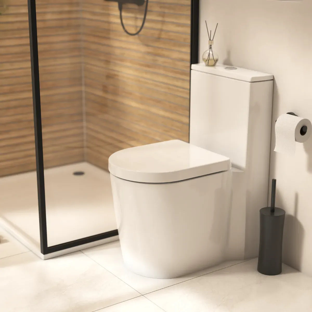 Croydex Eyre Flexi-Fix™ D-Shaped Soft-Close Toilet Seat – White