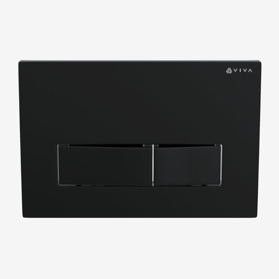 Viva Skylo Matt Black Dual Flush Plate (Rectangular Button)