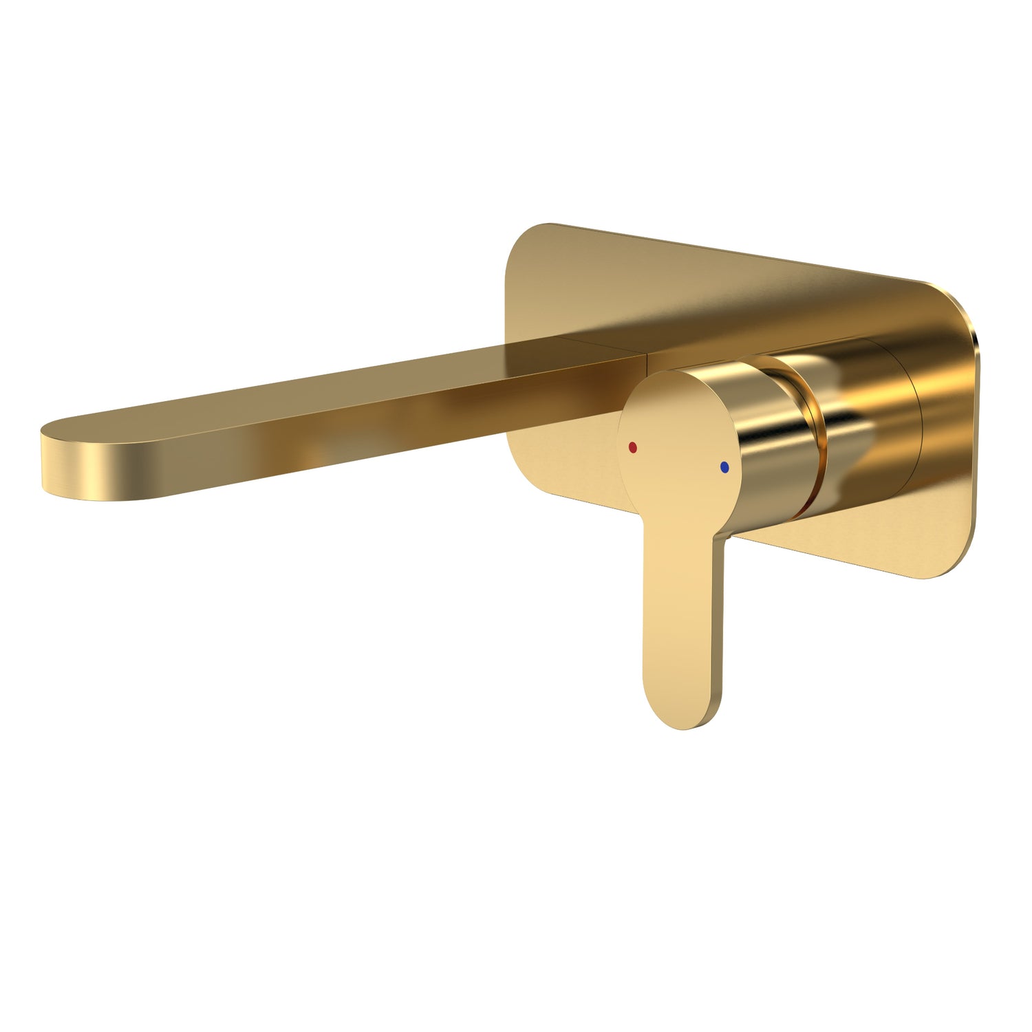 Arvan Wall Mounted Basin Mixer Brushed Brass