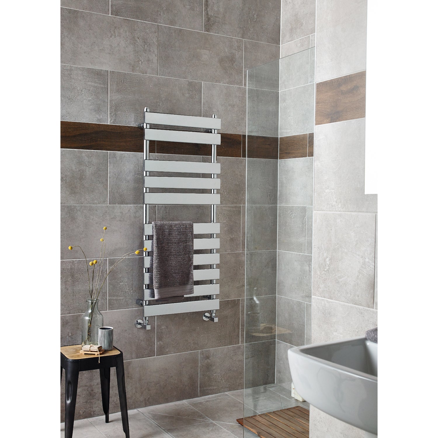Piazza Large Heated Towel Rail