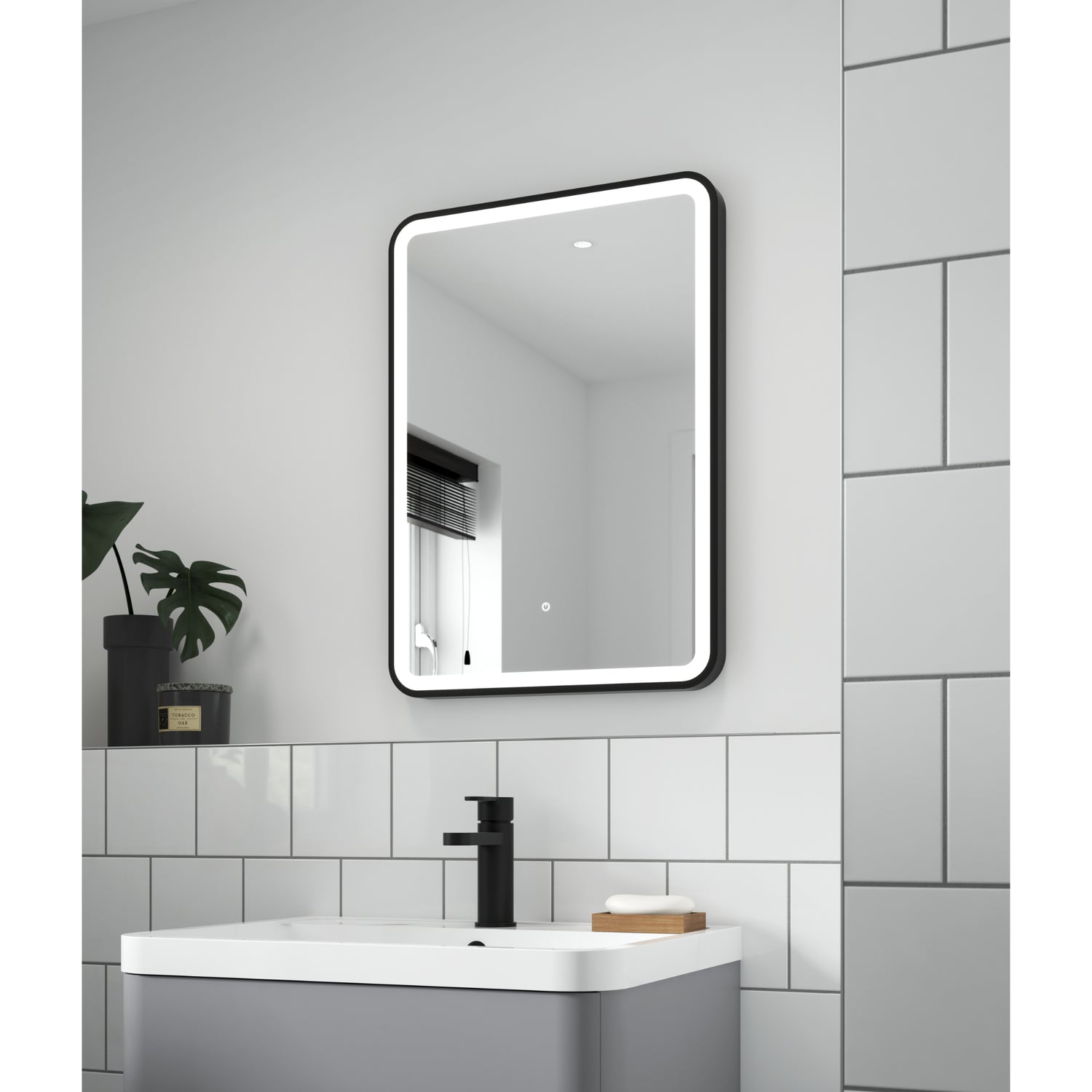 Hydrus LED Mirror Brushed Brass